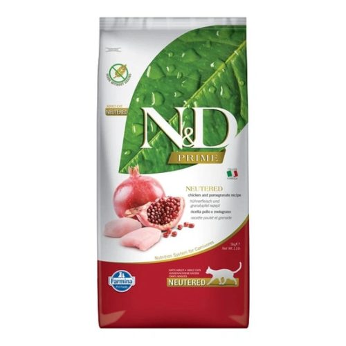 N&D Cat Prime csirke & gránátalma Adult ivartalanított 5kg