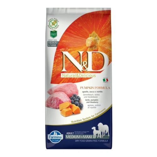 N&D Pumpkin Dog bárány&áfonya sütőtökkel adult medium/maxi 12kg