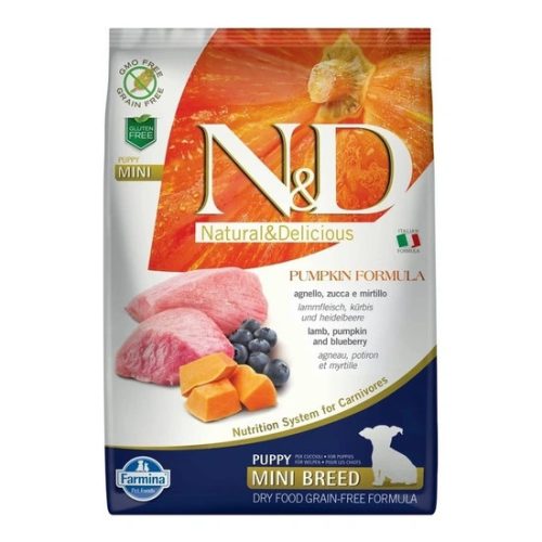 N&D Dog Grain Free bárány & áfonya sütőtökkel puppy mini 7kg