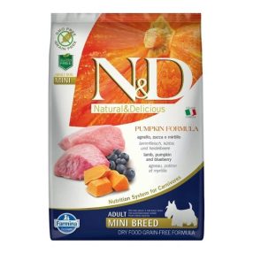   N&D Dog Grain Free bárány & áfonya sütőtökkel adult mini 7kg