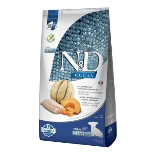 N&D Ocean Dog tőkehal,sütőtök & sárgadinnye Puppy mini 7kg