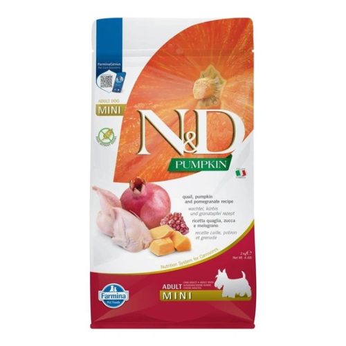 N&D Pumpkin Dog fürj & sütőtök,gránátalma adult mini 2kg