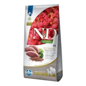   N&D Quinoa Dog Kacsa,brokkoli & spárga adult neutered medium & maxi 12kg