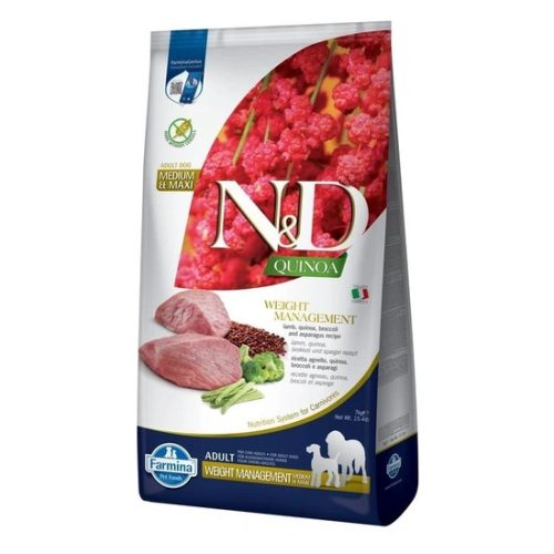 N&D Quinoa Dog Weight Management bárány Adult medium&maxi 7kg