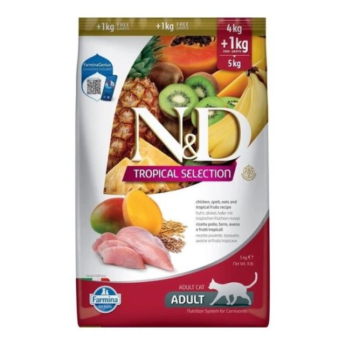N&D Tropical Selection Cat Chicken adult 4+1kg