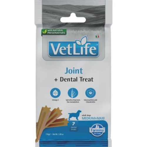 Vet Life Natural Diet Dog Jutalomfalat Joint Adult Med&max 100g