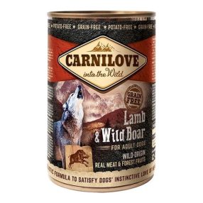   Carnilove Adult Lamb & Wild Boar Can - Bárány és Vaddisznó Hússal konzerv 400g