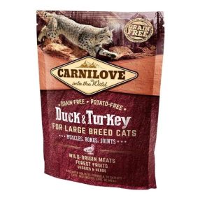   Carnilove Cat Duck & Turkey Large Breed – Muscles, Bones, Joints Kacsa és Pulyka Hússal 400g
