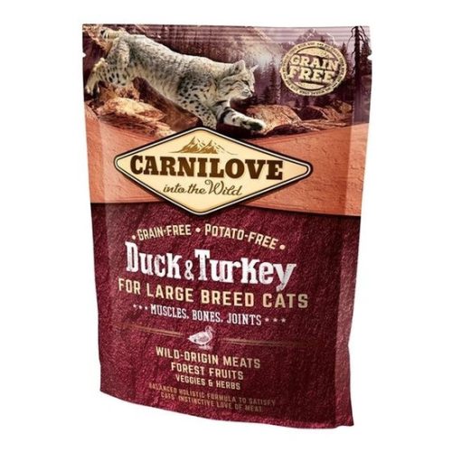 Carnilove Cat Duck & Turkey Large Breed – Muscles, Bones, Joints Kacsa és Pulyka Hússal 400g