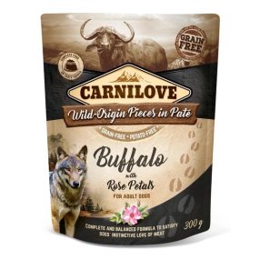   Carnilove Dog tasakos Paté Buffalo with Rose Petals - Bivaly rózsaszirommal 300g HU