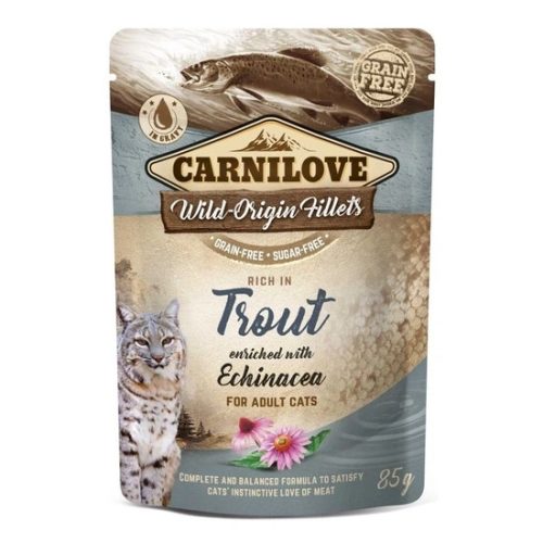 Carnilove Cat tasakos Trout with Echinacea - Pisztráng echinaceával 85g