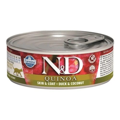 N&D Quinoa Cat konzerv kacsa & kókusz 80g