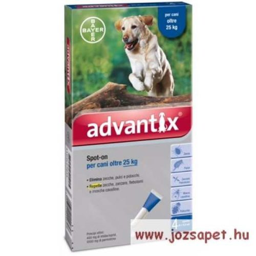 Advantix Spot-On 25kg feletti kutya számára 4ml*1 pipetta
