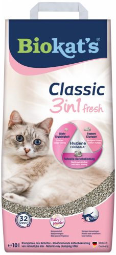 Biokat's Classic Fresh 3in1 Baby Powder macskaalom