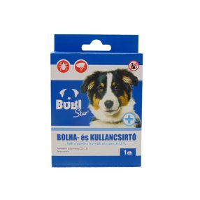   Bobi bolha és kullancsnyakörv közepes testű kutyáknak, kék