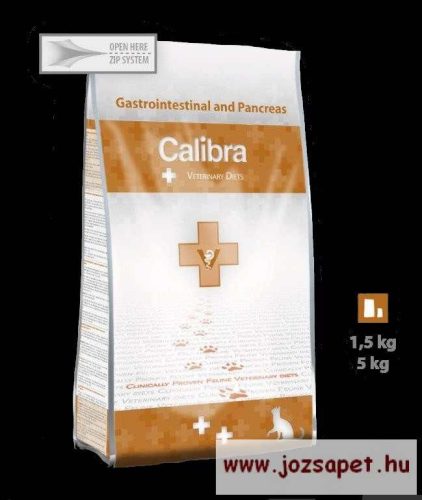 CALIBRA VET Gastrointestinal and Pancreas - diétás állatorvosi gyógytáp, macskatáp 1,5kg