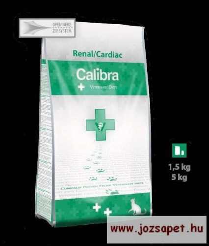 	 CALIBRA Renal/Cardiac - diétás macskatáp/ gyógytáp 1,5kg