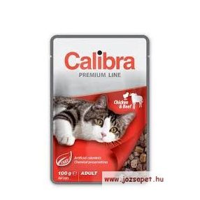   Calibra Cat Premium Adult Chicken & Beef 100g alutasakos macskaeledel
