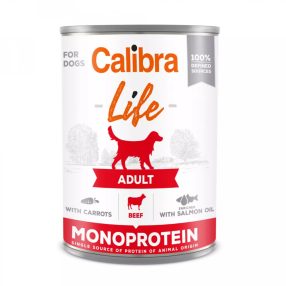   Calibra Life Beef konzerv marhahússal és sárgarépával felnőtt kutyák számára 400g