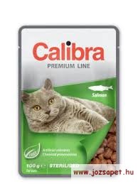 Calibra Cat Premium Sterilized Salmon 100g alutasakos eledel lazaccal