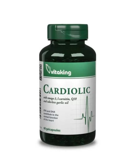 Vitaking Cardiolic Omega-3 + Q10 + fokhagyma + L-karnitin egyben! 60db gélkapszula