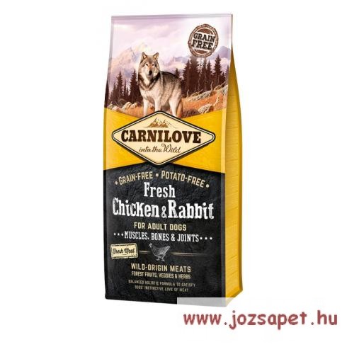 Carnilove Fresh Adult Dog Chicken & Rabbit Muscles, Bones & Joints 1,5kg