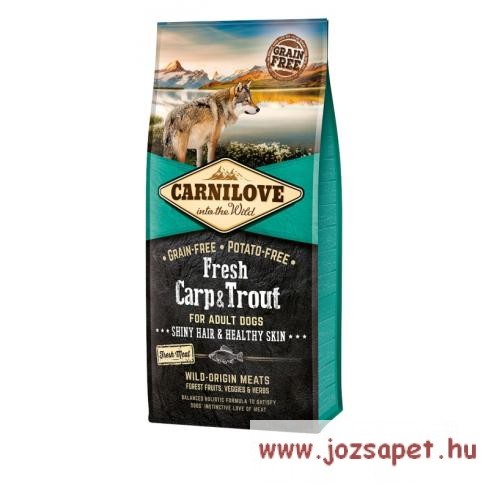 Carnilove Fresh Adult Dog Carp & Trout Hair & Healthy Skin Ponty & Pisztráng Hússal 1,5kg