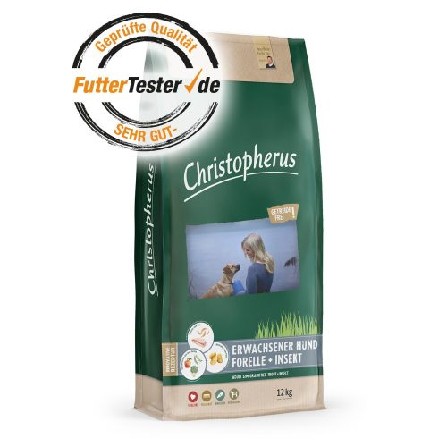 Christopherus Dog Adult Grain Free Pisztráng és Rovarfehérje 12kg