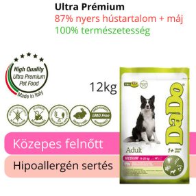   DaDo hipoallergén sertés és májas felnőtt kutyatáp 12 kg
