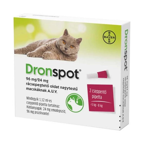 Dronspot féregtelenítő macska spot-on 1,12 ml 2db közepes méretű macskáknak