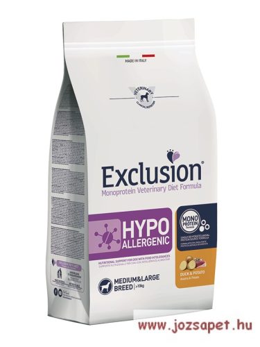 Vet Exclusion Hypoallergenic Duck & Potato Medium/Large 12kg