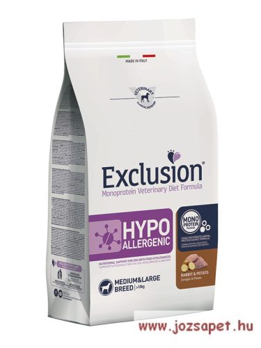 Vet Exclusion Hypoallergenic Rabbit & Potato Medium/Large 12kg