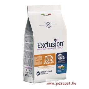   Vet Exclusion Metabolic & Mobility Pork & Fibres Medium/Large 12kg