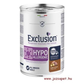   Exclusion hipoallergén konzerv rabbit&potato, nyúl és burgonya 400g