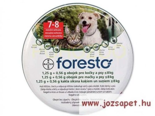 Foresto bolha és kullancs nyakörv  macska és 8kg alatti kutya számára 38cm