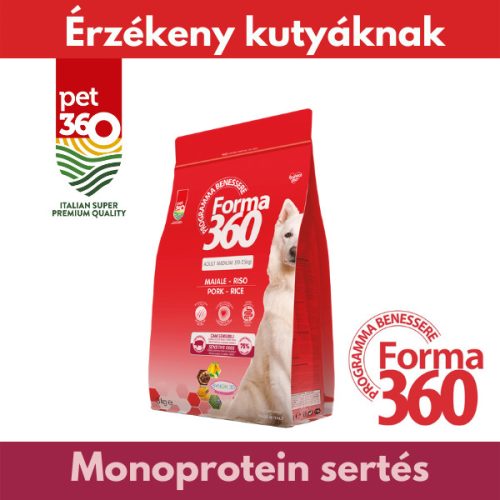FORMA360 Adult M-L Pork (Sertés) Monoprotein Kutyatáp 12kg
