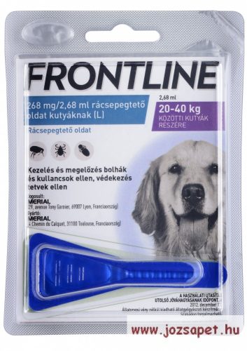 3 db Frontline Spot On L kullancs, bolha ellen közepes (20-40kg) kutya számára