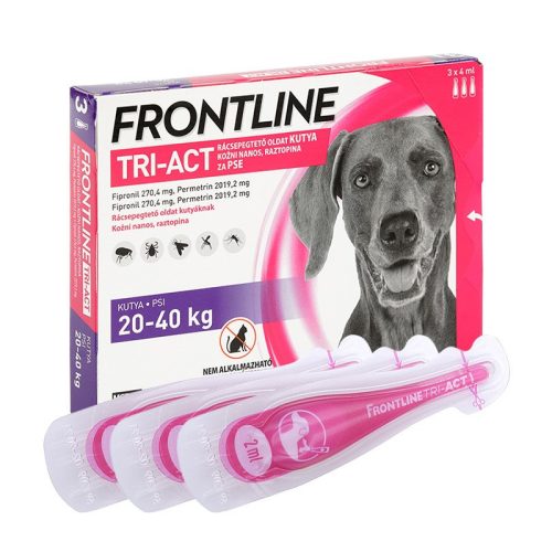 Frontline Tri-act L 20-40kg súlyú kutyának 3*1 pipetta