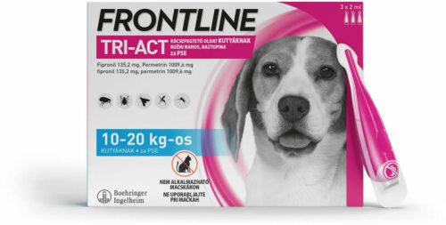 Frontline Tri-act M 10-20kg súlyú kutyának 3*1 pipetta