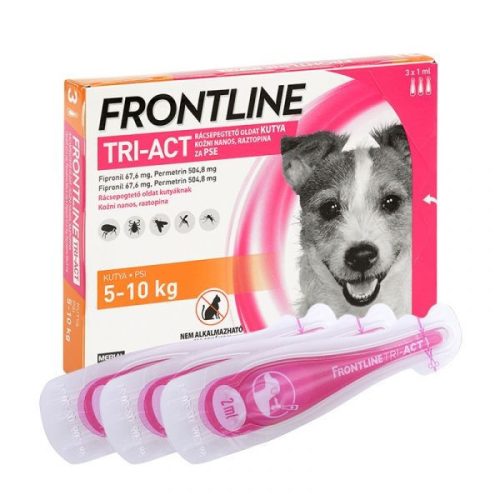 Frontline Tri-act S 5-10kg súlyú kutyának 3*1 pipetta