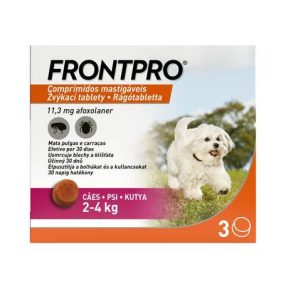   FRONTPRO Rágótabletta kutyáknak XS 2-4 kg 11,3 mg 3 tabletta