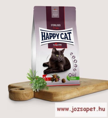 Happy Cat Adult Sterilized Marha (Voralpen-Rind) 1,3kg