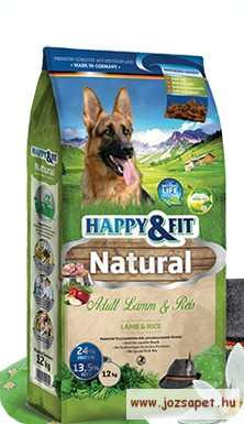 Happy&Fit Natural Adult Lamm&Rice 12kg kutyatáp