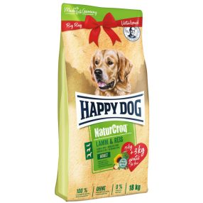    Happy Dog Natur-Croq Lamm & Reis  bárányhúsos-rizses kutyatáp  15kg + 3kg