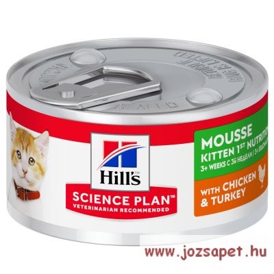 Hill's Science Plan Kitten Mousse 85g konzerv kölyök cicáknak