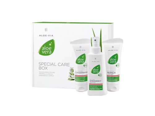 LR Aloe vera elsősegély box (elsősegély spray, aloe koncentrátum, propoliszos krém) 3 speciális ápoló készítmény