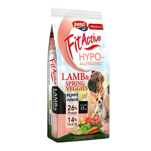 Panzi FitActive Hypoallergenic Puppy Lamb (bárány,rizs,alma) száraztáp - Kölyök kutyák részére (15kg)