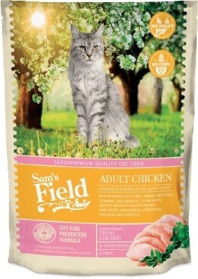 Sam'sField Cat Adult Csirke macskatáp 2,5kg