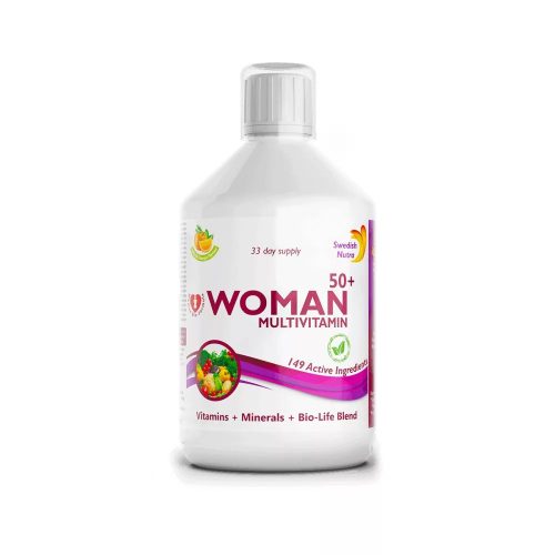 Swedish Nutra WOMEN 50+ FOLYÉKONY MULTIVITAMIN 50 FELETTI NŐKNEK 500ml