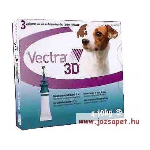 Vectra 3D rácsepegtető oldat 4-10kg közötti kutyáknak 3 pipetta